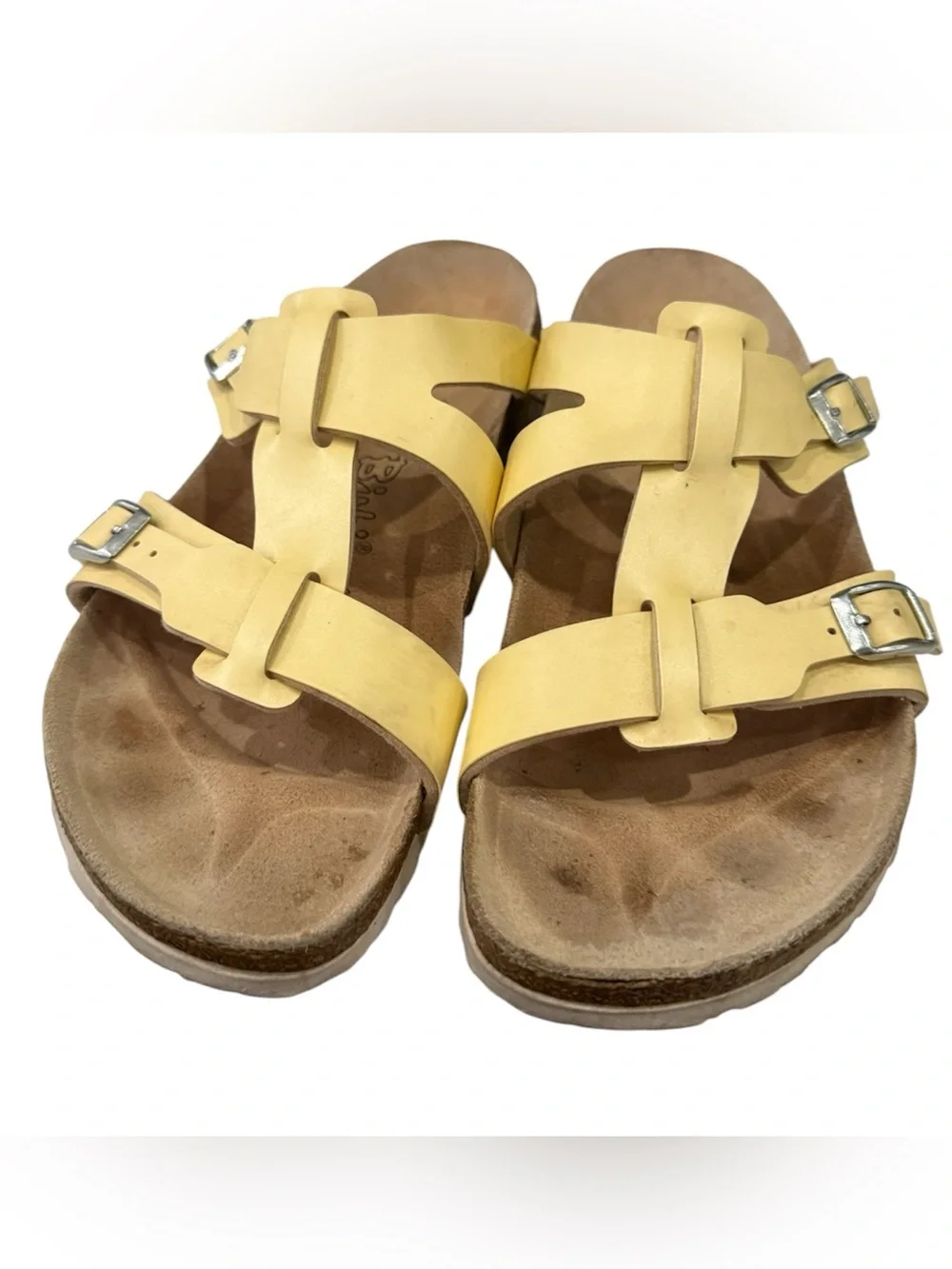 Birki's Birkenstock 230 yellow Arizona double buckle Size 9